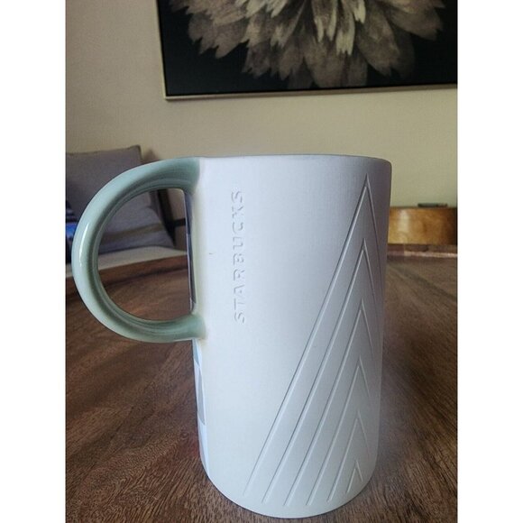 2017 Starbucks Holiday Christmas Tree Triangle Coffee Cup Tea Mug 12oz - Picture 1 of 8